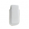 System-S White Leather Case for Samsung S8500 Wave