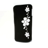 Silver Flower Etui Tasche Slim Case für Samsung S5230 Star