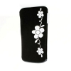 Silver Flower Etui Tasche Slim Case f�r Samsung S5230 Star