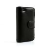 System-S Schwarze Ledertasche Etui f�r Apple iPhone 4 4S