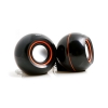 System-S Mini Boxen Speaker Lautsprecher in Schwarz-Orange