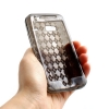 Transparente Silikonhülle Case Skin in Schwarz für HTC Desire Z