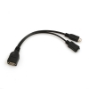 System-S 3 in 1 OTG Host USB A zu Micro USB (Male/Female) Kabel 15 cm