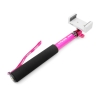 Matin selfie stick monopod selfiepod 25cm - 100cm staff holder for Cameras and Smartphones (1/4 screw or adapter clip ca. 5,5cm-9cm) with non-slip grip pink
