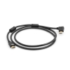 System-S HDMI male zu HDMI male 90 Grad links gewinkelt Winkel Adapter Kabel 150 cm