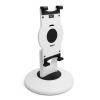System-S adjustable (360 rotation) desktop table stand holder foot base (360 turn around) for Tablet 17 - 19,5 cm (white)