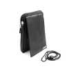 System-S Smartphone bag case cover sheath with zipper (each chamber ca. 1 x 9,5 x 14 cm ) black