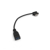 System-S Micro USB 3.0 Host Adapter OTG Kabel 90 grad rechts gewinkelt Winkelstecker 15 cm