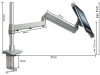 SYSTEM-S Tischhalterung Halter mit Schwenkarm Flexibel Stnder Stand mit Tischklemme fr Tablet PC ebook Reader