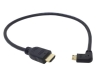 SYSTEM-S 50 cm 90 Degree Angled L-Shape Mini  HDMI to Standard HDMI Adapter Cable Cord