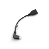 SYSTEM-S Mini HDMI Stecker 90 grad links gewinkelt auf Standard HDMI Buchse Eingang Kabel 16 cm