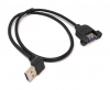 System-S USB Typ A 3.0 Abwrts gewinkelt auf USB Typ A 3.0 Panel Mount Kabel 60cm