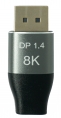 Display Port Adapter 1.4 Stecker zu Micro HDMI Stecker in Schwarz