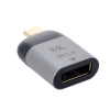 DisplayPort 1.4 Adapter Buchse zu USB 3.1 Typ C Stecker Kabel in Grau