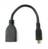 HDMI 1.4 Kabel 20 cm Buchse zu Micro Stecker Adapter in Schwarz