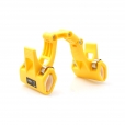 System-S holder mount with flex arm 17.5 cm for lighting and other lamps (360 x 180 x 180 Swivel) yellow