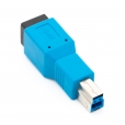 USB 3.0 Adapter Typ B Stecker zu Typ B Buchse Kabel in Blau