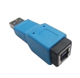 USB 3.0 Adapter Typ A Stecker zu Typ B Buchse Kabel in Blau