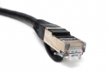 LAN Kabel 0,5 m RJ45 Stecker Ethernetkabel Netzwerkkabel Winkel in Schwarz