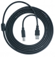 USB 2.0 Kabel 3 m Typ B Stecker zu Typ A Stecker Kabel Ladekabel in Schwarz