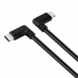 USB 3.1 Gen 2 Kabel 5 m Typ C Stecker zu Stecker 2x Winkel Adapter in Schwarz