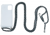 Hlle mit Band aus Silikon in transparent Schutzhlle fr iPhone 12 Mini
