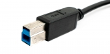 USB 3.1 Kabel 100 cm Typ C Stecker zu 3.0 Typ B Stecker Adapter in Schwarz