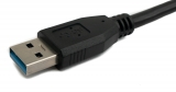 USB 3.0 Kabel 30 cm Typ B Stecker zu A Stecker Adapter in Schwarz