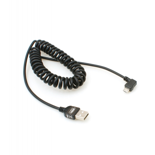 SYSTEM-S Mini-USB Kabel 90° Links Gewinkelt – 27 Cm, Daten & Laden