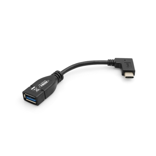 xiwai Adattatore dati USB-C di tipo C femmina a USB 3.0 A maschio a basso profilo e angolato a sinistra di 90 gradi per laptop desktop