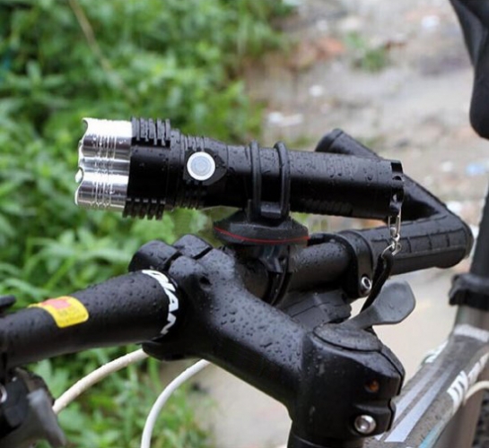 System-S Fahrrad-Licht Halterung Befestigung Taschenlampen Halter 360°  rotierbar