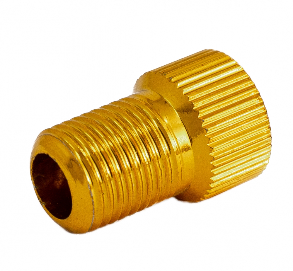 SYSTEM-S Ventil Adapter Ventiladapter Presta auf Schrader von Fahrradventil  auf Autoventil Farbe Gold