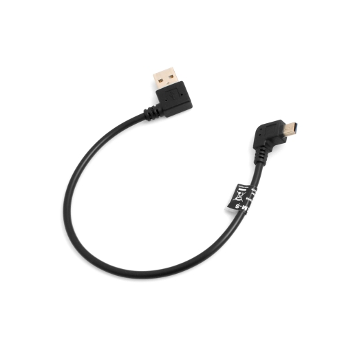 USB 2.0 Cable 25 CM Type A Plug To Micro B Plug Adapter Angle IN Black