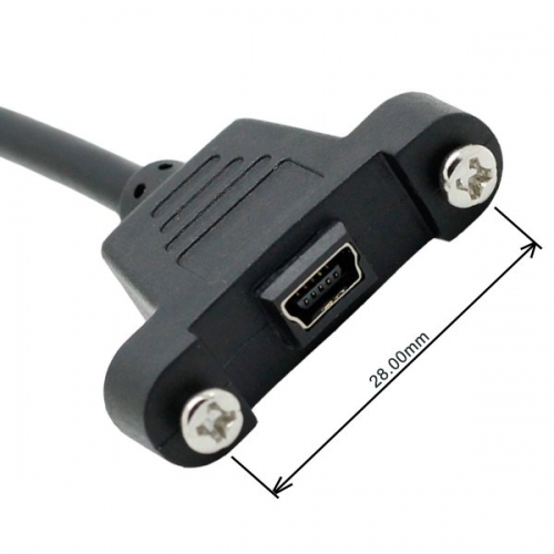 SYSTEM-S Mini USB Panel Mount Adapterkabel Mini USB Stecker zu