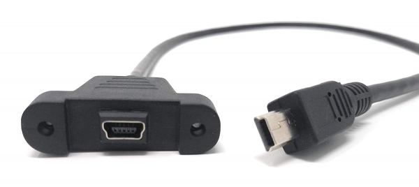SYSTEM-S Mini USB Panel Mount Adapterkabel Mini USB Stecker zu