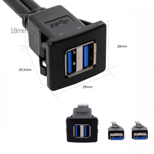 ST USB3SEXT1MBK: USB 3.0 Kabel, A Stecker auf A Buchse, 1 m bei
