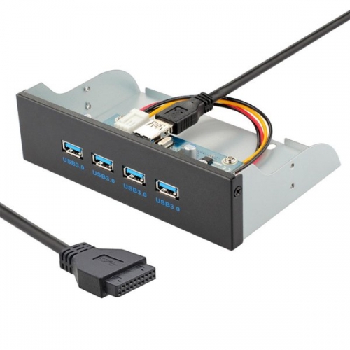 USB 3.0 4 Port Hub zu Motherboard 20 Pin Front Panel Adapter Kabel in Schwarz SYSTEMS