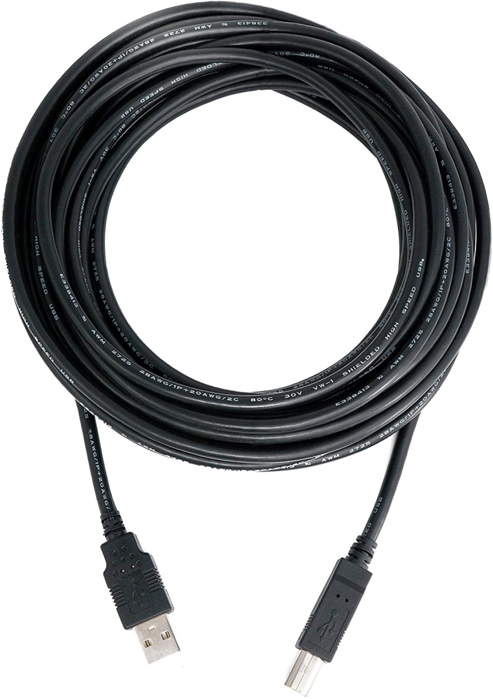 Black 26 feet (8M) EXTREME Long USB Type B Extension Cable for Printers