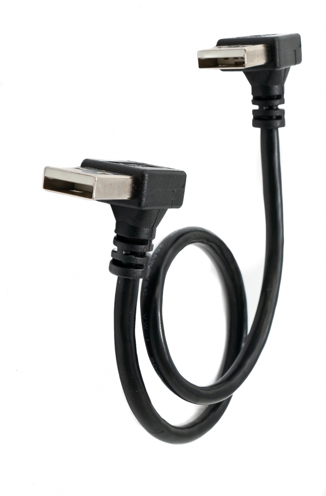 SYSTEM-S USB 2.0 Kabel, 30 Cm, Micro-B Auf A Mit Winkelstecker – Schnelles Laden & Daten