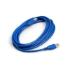 System-S USB 3.0 Kabel in Blau Typ A - Typ A 3m