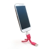 System-S adaptateur 3 en 1 Micro USB support syncro & recharge fuchsia 10 cm