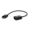 System-S Black Short Micro USB 3.0 Sync & Charge Host Cable Adaper 17 cm for Samsung Galaxy Note 3