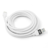 System-S 3 m meter White Micro USB 3.0 Sync & Charge Cable (USB 3.0 Micro-B)