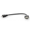 System-S cavo di ricarica ad alta-velocit Micro USB / USB A (femmina) ricarimento 2 x pi veloce ricarica high speed 10 cm nero