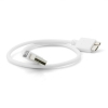 System-S 30 cm 2 x high speed micro USB charging twice as fast cable cord double speed colour white