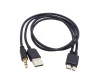 System-S Auto KFZ Aux Kabel 3.5mm Klinke zu Micro USB 3.0 fr Smartphone Handy Micro USB 2.0 und 3.0