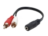 System-S Adapter Cable 3.5mm AUX Stereo Jack to RCA Y