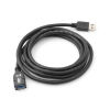System-S 2m meter USB A Male zu USB A Female Verlängerungskabel Kabelverlängerung Datenkabel Ladekabel schwarz