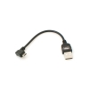 System-S USB A (male) to USB 2.0 Micro B (left angled/male) cable adapter cable cord data and Sync 10 cm
