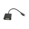 System-S USB 3.1 Type C zu DVI Anshluss Digital Visual Interface Adapter Kabel Schwarz
